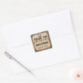 Rustic Wooden Western Style Wedding voor Sticker (Envelop)