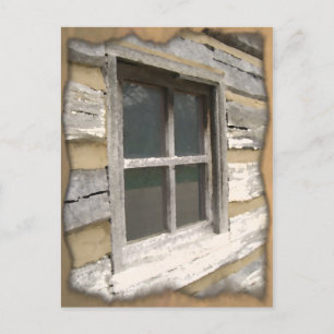 Rustic Wooden Window Briefkaart
