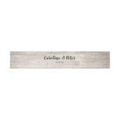 Rustic Woodgrain Barn Wood Invitation Belly Band Uitnodigingen Wikkel (Vlak)