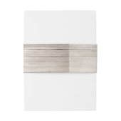 Rustic Woodgrain Barn Wood Invitation Belly Band Uitnodigingen Wikkel (Achterkant Voorbeeld)
