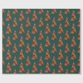 Rustic Woodgrain Outdoor Pine Tree Pattern Cadeaupapier (Vlak)