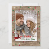 Rustic Woodgrain Pattern Seasonal Greeting Feestdagenkaart (Voorkant)