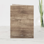 Rustic Woodgrain Pattern Seizoensgebonden feestdag Feestdagen Kaart (Achterkant)