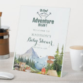 Rustic Woodland Adventure Baby shower Welkomstbord Reclamebord Met Voetstuk (Insitu)