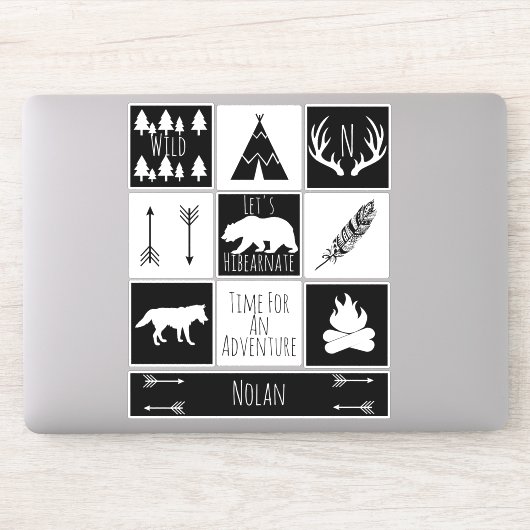 Rustic Woodland Adventure Sticker (Computer)