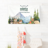 Rustic Woodland Animal Baby shower Welkomstbord Spandoek (Insitu)