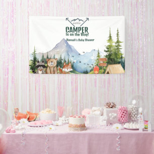 Rustic Woodland Animal Baby shower Welkomstbord Spandoek