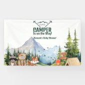 Rustic Woodland Animal Baby shower Welkomstbord Spandoek (Horizontaal)