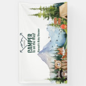 Rustic Woodland Animal Baby shower Welkomstbord Spandoek (Verticaal)