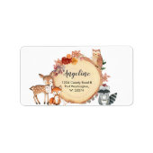 Rustic Woodland Animals Address Label (Voorkant)