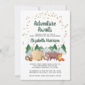 Rustic Woodland Animals Baby per post Kaart (Voorkant)