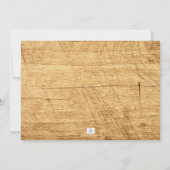 Rustic Woodland Animals Baby shower Invitation Kaart (Achterkant)