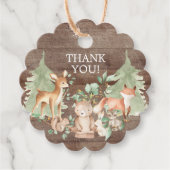 Rustic Woodland Baby shower Favor Gift Label (Voorkant)