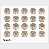 Rustic Woodland Baby shower Hartelijk dank Ronde Sticker (Vel)