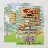 Rustic Woodland Baby shower Uitnodigingen (Voorkant / Achterkant)