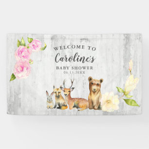 Rustic Woodland Baby shower Welkom Spandoek