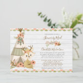 Rustic Woodland Boho Shower by Mail Kaart (Staand voorkant)