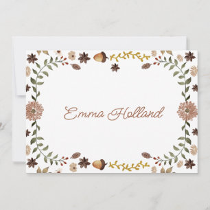Rustic Woodland Botanical gepersonaliseerde notiti Aankondiging