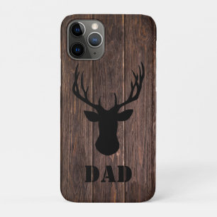 Rustic Woodland Buck Wood Pattern iPhone 11 Pro Hoesje