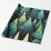 Rustic Woodland Christmas Cadeaupapier (Uitgerold)