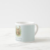 Rustic Woodland Deer Head with Winter Foliage -  Espresso Kop (Voorkant rechts)