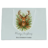Rustic Woodland Deer Head with Winter Foliage -  Groot Cadeauzakje (Voorkant)