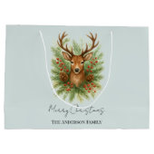 Rustic Woodland Deer Head with Winter Foliage -  Groot Cadeauzakje (Achterkant)