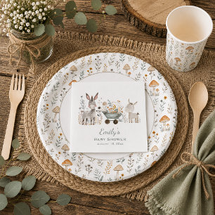 Rustic Woodland Ezel Baby Shower Servet