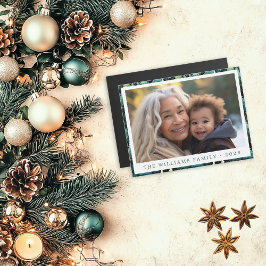 Rustic Woodland Familie Kerstfoto Magneet
