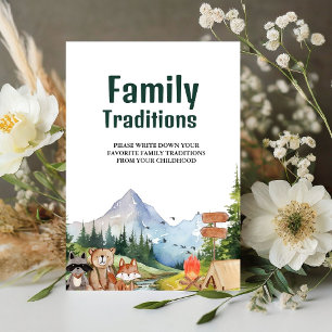 Rustic Woodland Family Traditions Panneau baby sho