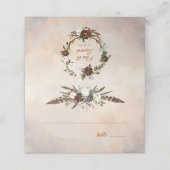 Rustic Woodland Feathers en Floral Bloom (Buitenkant ongevouwen)