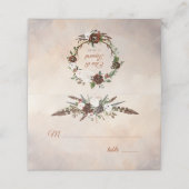 Rustic Woodland Feathers en Floral Bloom (Buitenkant ongevouwen)