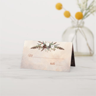 Rustic Woodland Feathers en Floral Bloom