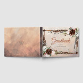 Rustic Woodland Feathers en Floral Bloom Gastenboek (Volledig)