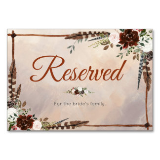 Rustic Woodland Feathers en Floral Bloom Kaart