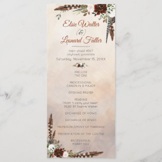 Rustic Woodland Feathers en Floral Bloom Programma