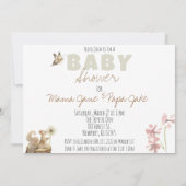 *~* Rustic Woodland Forest Animals Baby shower Kaart (Achterkant)