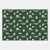 Rustic Woodland Forest Animals Baby Wrapping Paper (Voorkant)