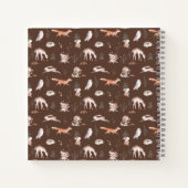 Rustic Woodland Forest Animals Baby's eerste jaar Notitieboek (Achterkant)