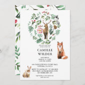 Rustic Woodland Forest Animals Kaart (Voorkant / Achterkant)