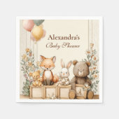 Rustic Woodland Friends Servet (Voorkant)