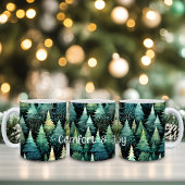 Rustic Woodland Green Christmas Extra Grote Beker