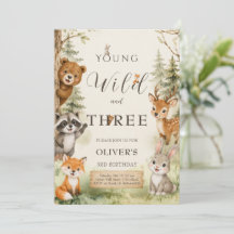 Rustic Woodland Jong Wild en Drie 3de Verjaardag