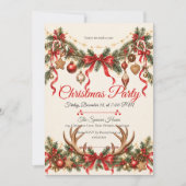 Rustic Woodland Kerstfeest Kaart (Voorkant)