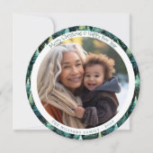 Rustic Woodland Kerstfoto Feestdagenkaart (Voorkant)