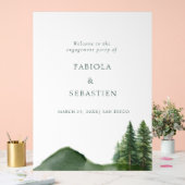 Rustic Woodland Mountain Forest Engaging Bienvenue (Mariage)