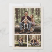 Rustic Woodland Mushrooms Kerstmis 4 Foto Feestdagenkaart (Achterkant)