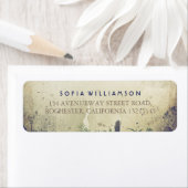 Rustic Woodland Navy Retours Adresse Étiquettes (En situation)