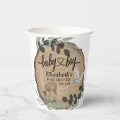 Rustic Woodland Paper Cups Papieren Bekers (Voorkant)