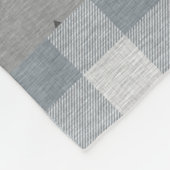 Rustic Woodland Patchwork Fleece Blanket - Blue Deken (Hoek)